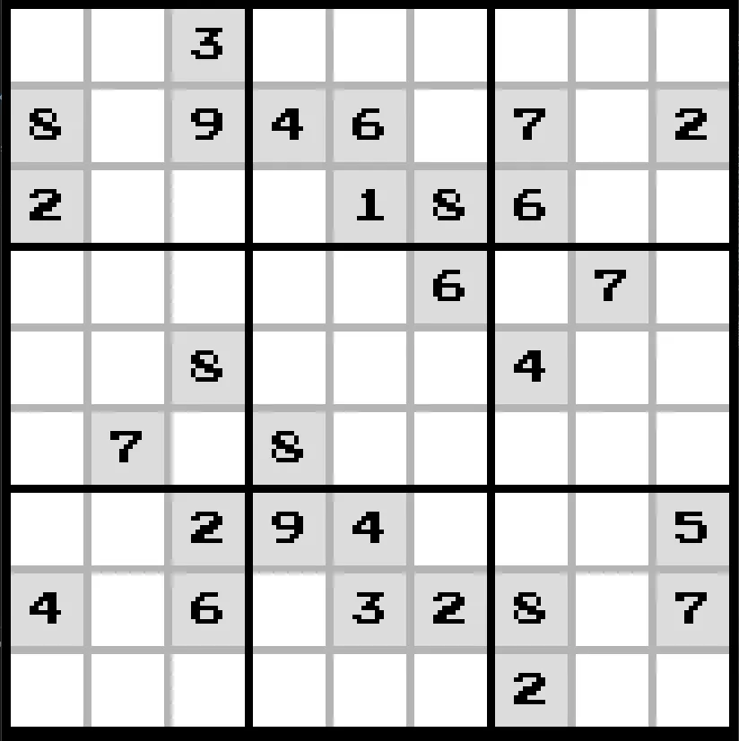 An example sudoku board