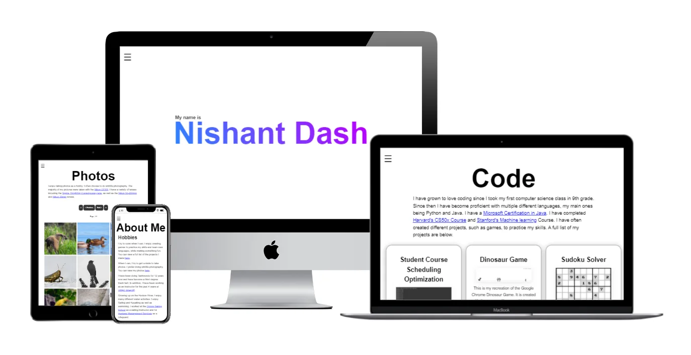 The homepage of nishantdash.com